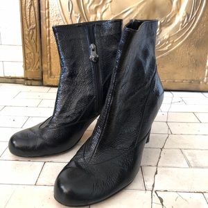 Black heeled booties size 7.5